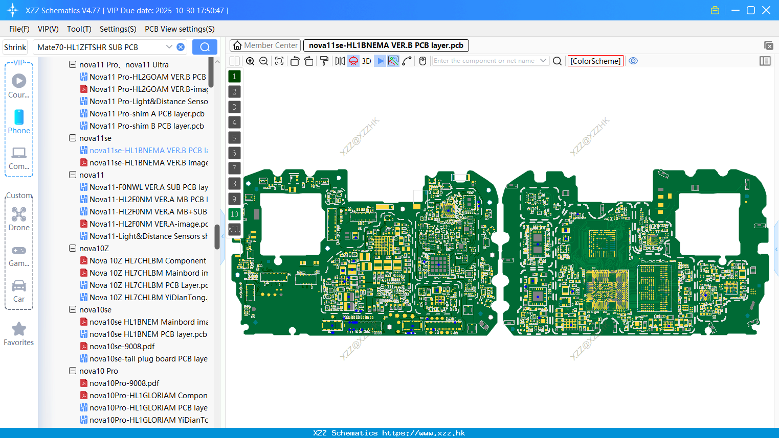 Huawei Nova11se-HL1BNEMA VER.B PCB Layer